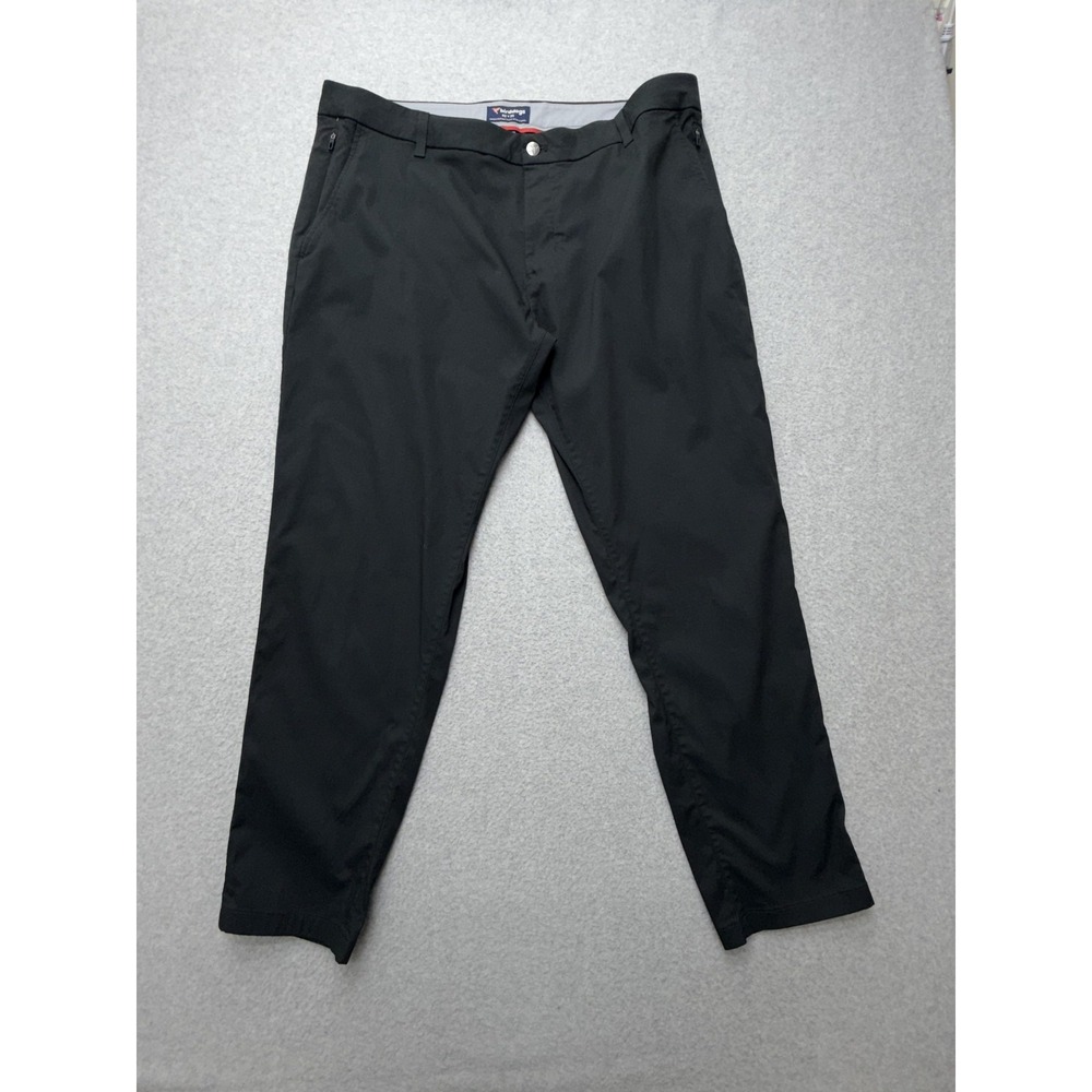 Birddogs Pants Mens 40x30 Black Stretch Chino Tapered Casual Everyday‎ Wear